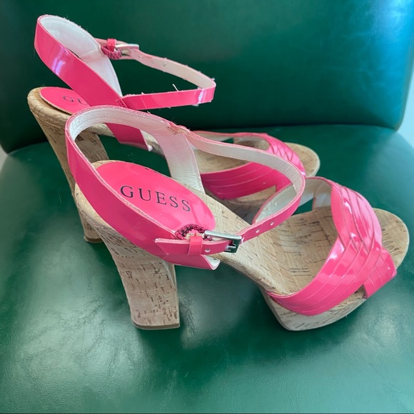 Guess Pink Strappy Heels - Size 8 - Picture 2 of 9
